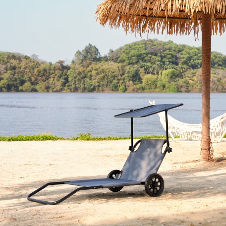 Sezlong cu roti Nils NC3307, albastru