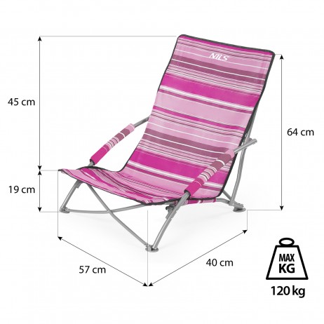 NC3035 PINK BEACH CHAIR NILS CAMP
