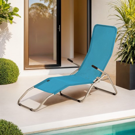 Sezlong pliabil Nils NC3017, Turcoaz