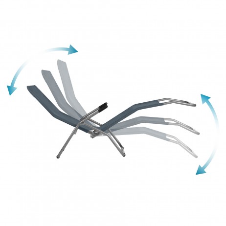Sezlong pliabil Nils NC3017, Gri