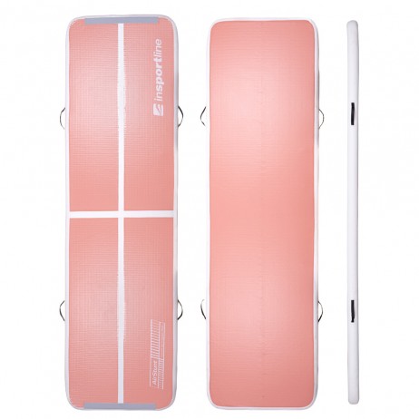 Saltea gonflabila exercitii inSPORTline Airstunt 400 x 100 x 10 cm, Gri