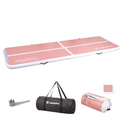 Saltea gonflabila gimnastica inSPORTline Airstunt 500 x 100 x 10 cm, Alb