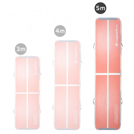 Saltea gonflabila gimnastica inSPORTline Airstunt 500 x 100 x 10 cm, Alb