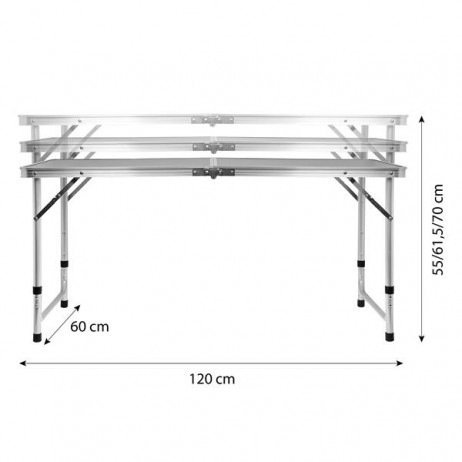 Masa camping Nils Camp NC1605, Gri Inchis