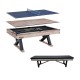 Masa biliard 3-in-1 inSPORTline Residento cu banca inclusa