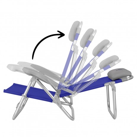 Scaun pliabil Nils Camp NC3502, Albastru-Gri