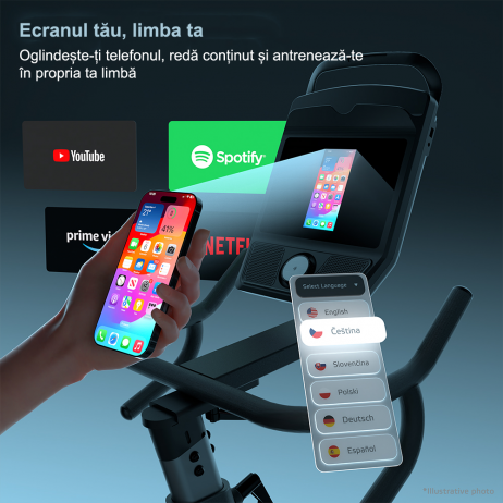 Bicicleta indoor cycling inSPORTline ZenRoute 1200