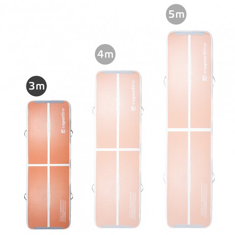 Saltea gimnastica gonflabila inSPORTline Airstunt 500 x 100 x 10 cm, Mocha Mousse