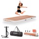 Saltea gimnastica gonflabila inSPORTline Airstunt 300 x 100 x 10 cm cu pompa, Mocha Mousse