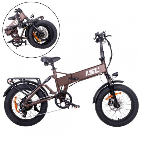 Bicicleta electrica pliabila inSPORTline ISL Baxom Lite 720Wh 20” - Deep Coffee