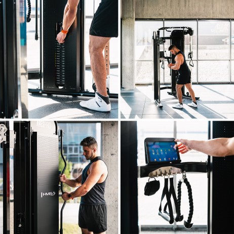 Aparat multifunctional HMS ARES PRO cu bara tractiuni si stiva greutati