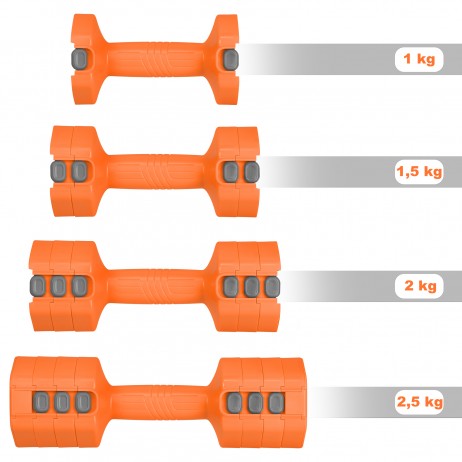 Gantere reglabile HMS HL03 2 x 2.5 KG