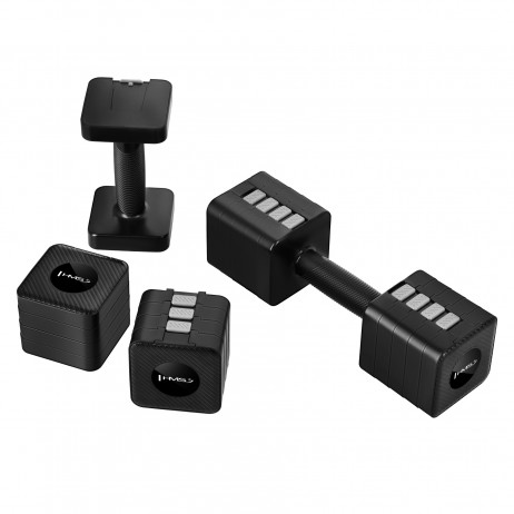 Set gantere reglabile HMS HL02 2 x 5 KG, negru