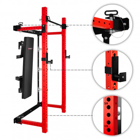 Aparat multifunctional POWER RACK HMS KLT34, Rosu