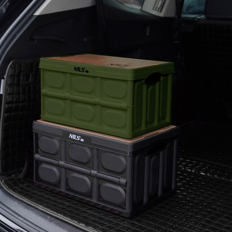 Cutie pliabila camping cu functie de masa 2in1 HMS NCB4007, Verde