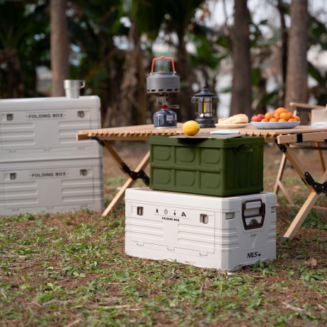 Cutie pliabila camping cu functie de masa 2in1 HMS NCB4007, Verde