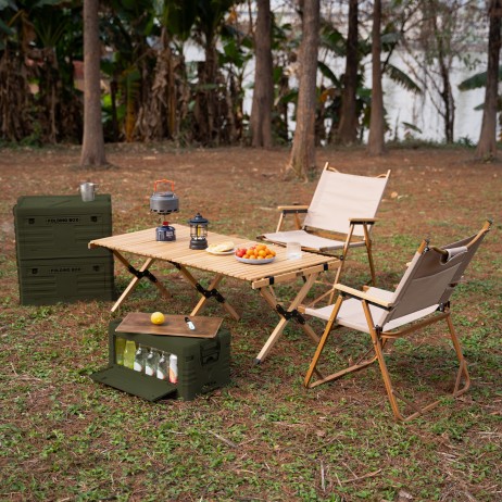 Cutie pliabila camping 2in1 HMS NCB4002, 50 l, Verde