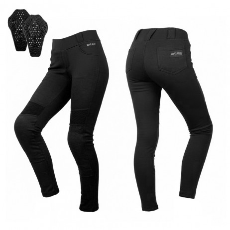 Colanți de motocicletă pentru femei W-TEC Lukrecia Base – Negru