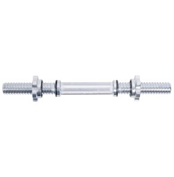 Ax pentru ganteră inSPORTline Tufor 40 cm / 30 mm cu filet și coliere