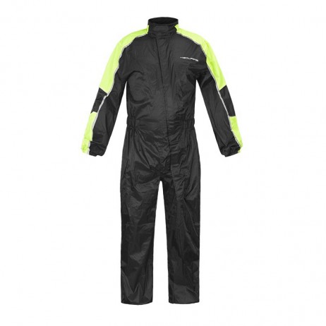 Costum de ploaie moto NOX/4SQUARE Safety - negru/galben fluo