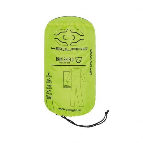 Costum de ploaie moto NOX/4SQUARE Safety - negru/galben fluo