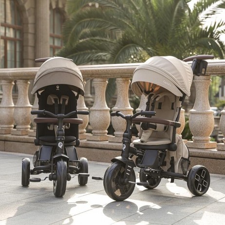 Tricicleta ultrapliabila Qplay Comfo Max Bej