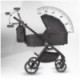 Carucior modular 4in1 Coccolle Serry Jet black cu Scoica auto iSize Coccolle Knox Black si Baza isofix iSize Coccolle Knox