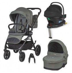 Carucior modular 4in1 Coccolle Serry Moss green cu Scoica auto iSize Coccolle Knox Black si Baza isofix iSize Coccolle Knox