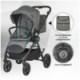 Carucior modular 4in1 Coccolle Serry Moss green cu Scoica auto iSize Coccolle Knox Black si Baza isofix iSize Coccolle Knox