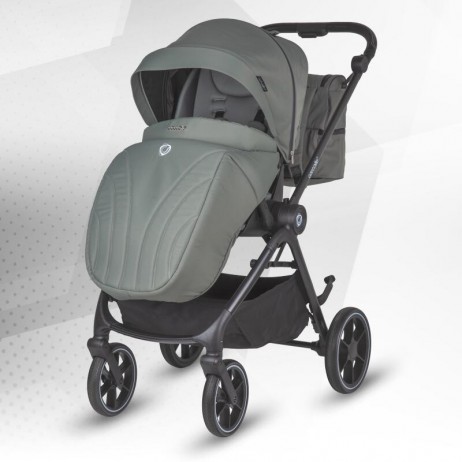 Carucior modular 4in1 Coccolle Serry Moss green cu Scoica auto iSize Coccolle Knox Black si Baza isofix iSize Coccolle Knox