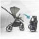 Carucior modular 4in1 Coccolle Serry Moss green cu Scoica auto iSize Coccolle Knox Black si Baza isofix iSize Coccolle Knox