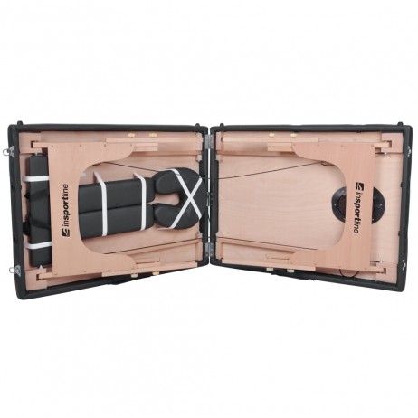 Masă de masaj din lemn, 2 secțiuni inSPORTline Orashi (186 × 60 × 62,5–85,5 cm)