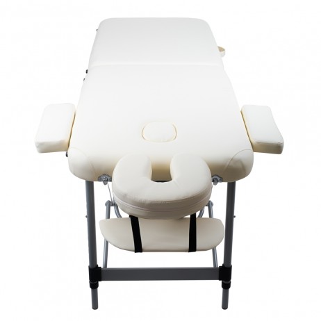 Masă de masaj din aluminiu cu 2 secțiuni inSPORTline Morrani (186 × 60 × 62,5–85,5 cm)