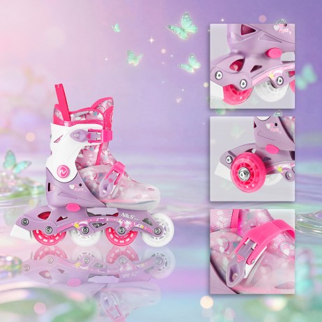 Role cu funcție de patine Flipzy NILS FUN NJ1025 - Roz