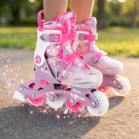 Role cu funcție de patine Flipzy NILS FUN NJ1025 - Roz