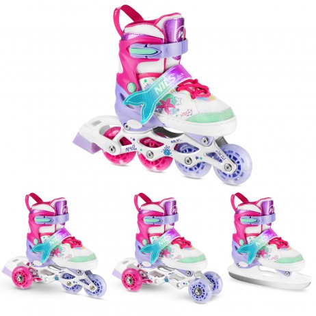 Role reglabile 4in1 MAZZY, NILS FUN NH18150 - Roz