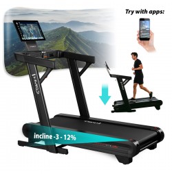 Bandă de alergare electrică HMS TERRUN475 cu reglare a înclinării și declinării