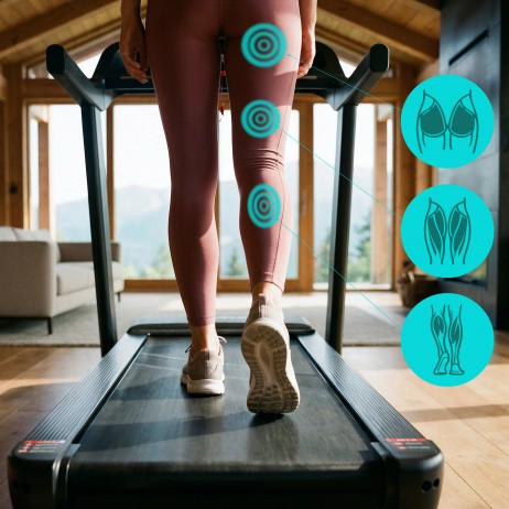 Bandă de alergare electrică HMS TERRUN475 cu reglare a înclinării și declinării