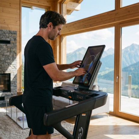 Bandă de alergare electrică HMS TERRUN475 cu reglare a înclinării și declinării