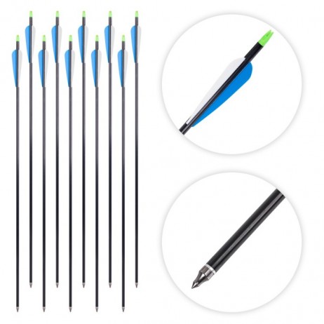 Săgeți din aluminiu cu vârfuri înșurubabile inSPORTline Aluson 30” – 10 buc.