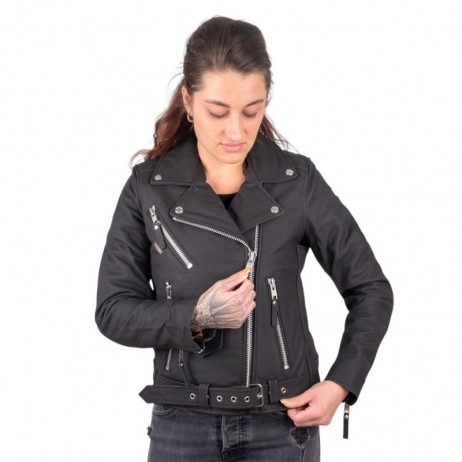 Geacă de motocicletă din piele pentru femei W-TEC Brinea