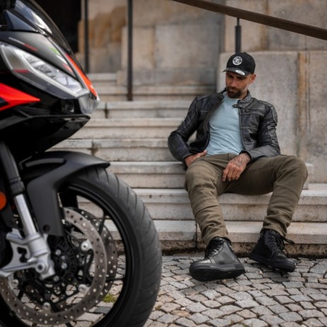 Blugi motociclisți W-TEC Wallbridge Olive
