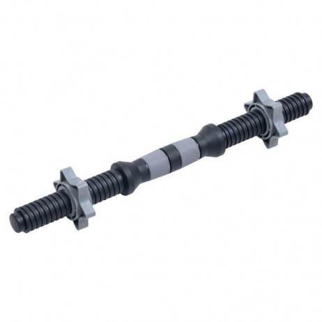 Bară de gantere filetată din plastic cu inele inSPORTline Plafor 41 cm / 30 mm