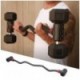 Barbell curbat cu cleme pentru gantere inSPORTline Bakuhold 103 cm