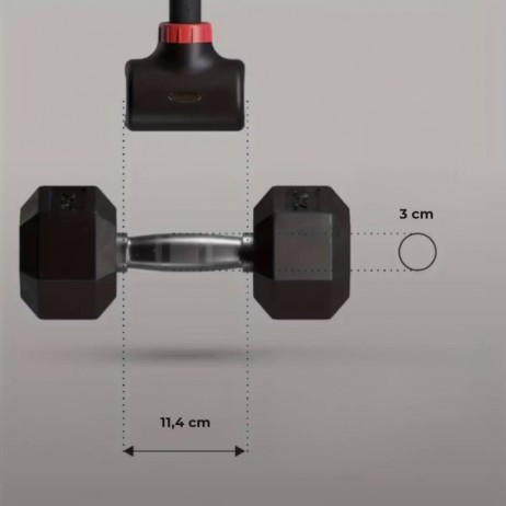 Barbell curbat cu cleme pentru gantere inSPORTline Bakuhold 103 cm