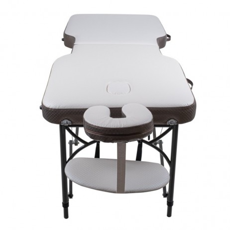 Masă de masaj din aluminiu cu 2 secțiuni inSPORTline Kiyora (186 × 70 × 62,5–85,5 cm)