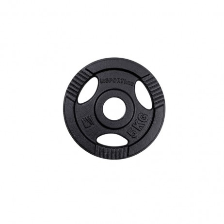 Greutate olimpică din fontă inSPORTline Hamerton Negru 5 kg, 50 mm