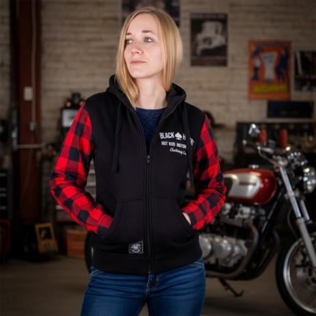 Hanorac motociclist pentru femei W-TEC Black Heart Ramforge Lady