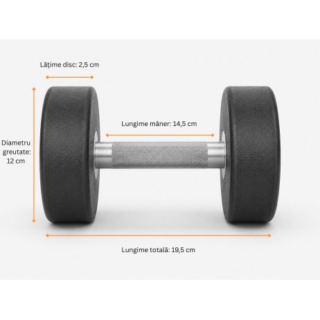 Ganteră SportMann Profi CPU 2.5 kg