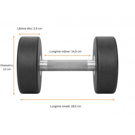 Ganteră SportMann Profi CPU 2.5 kg